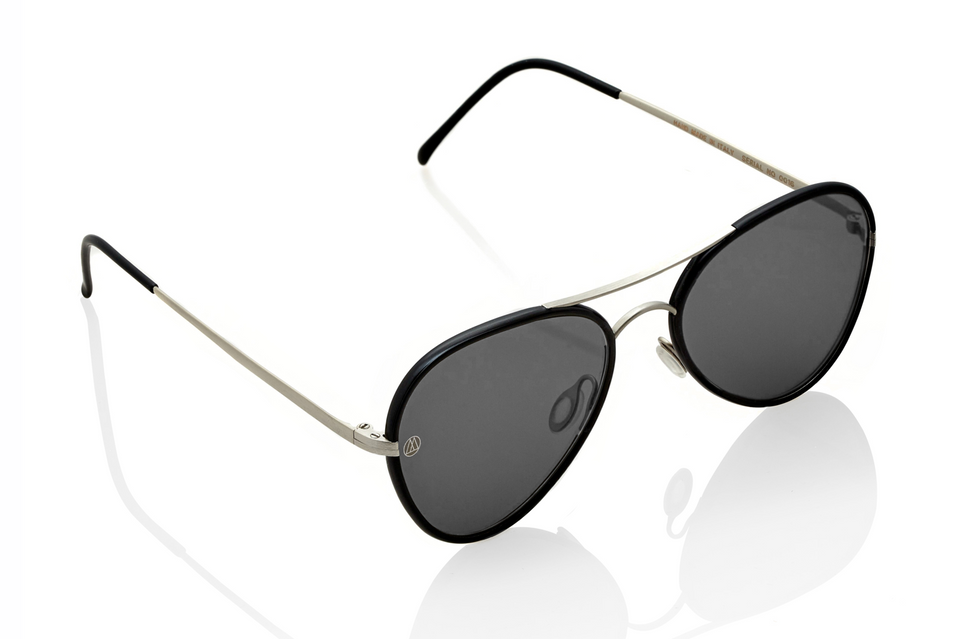 8M3P SILVER Satin + Black acetate