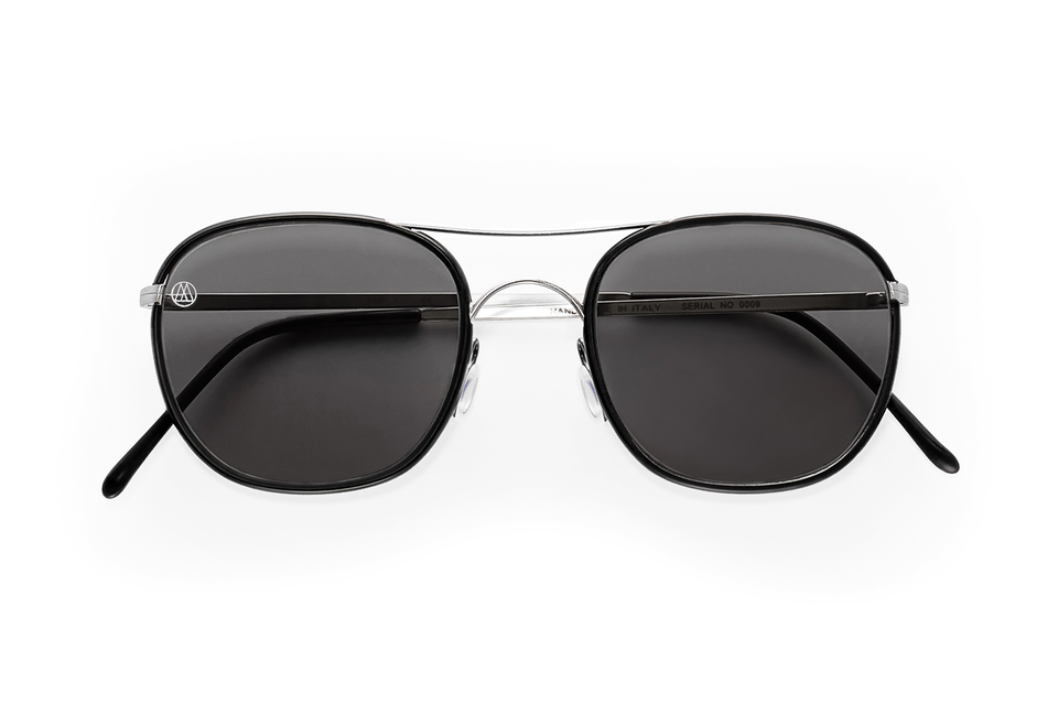 8M2P SILVER + Black acetate
