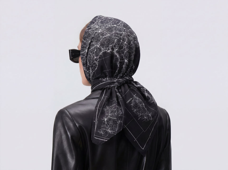 8000 Escape Map Silk Bandana